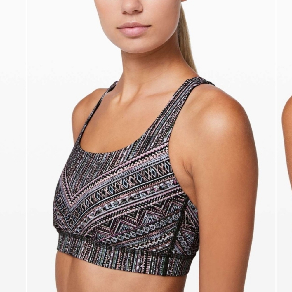 Lululemon Energy BraTribal Pace Print Size 12